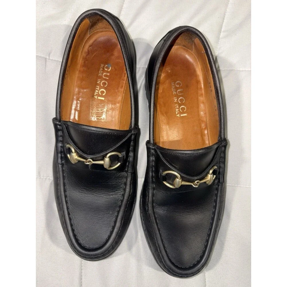 Gucci Horsebit Leather 1953 Loafers Sz 38 C